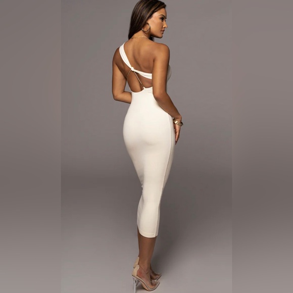 JLUX Label BUTTERCREAM Meara One Shoulder Dress - XL - Picture 2 of 8